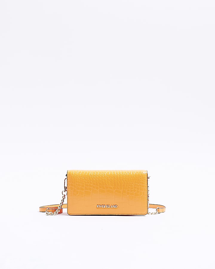 River island orange bag sale