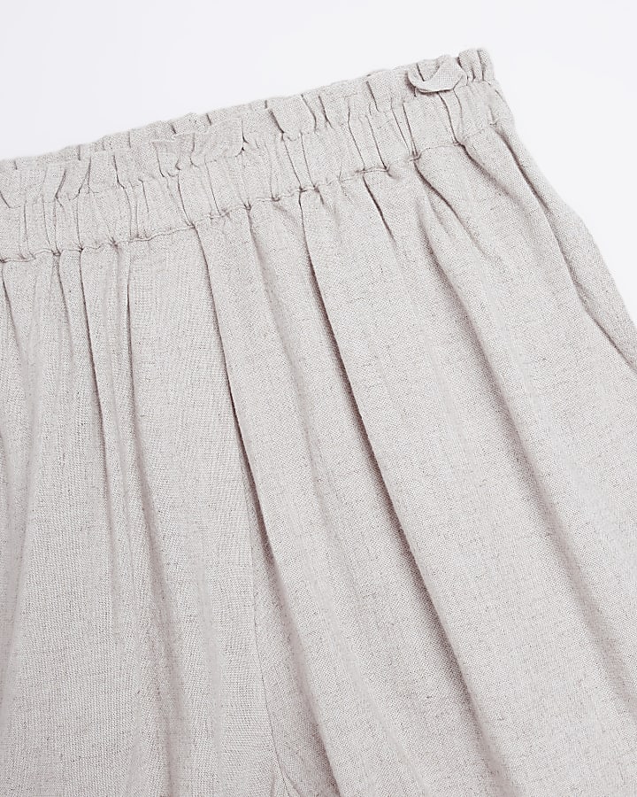 Stone shorts with linen