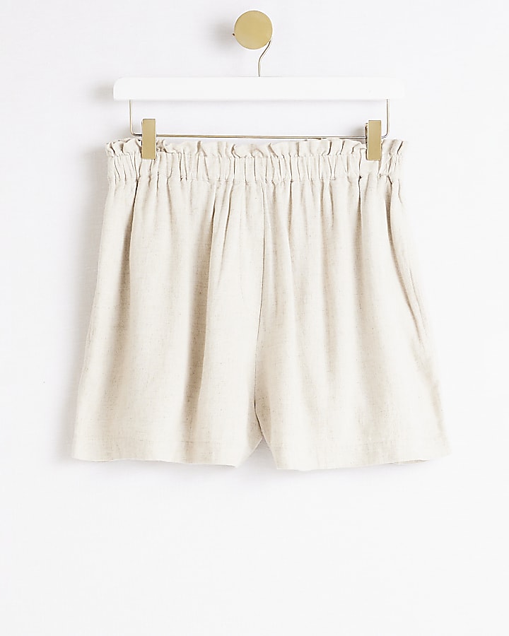 Stone shorts with linen