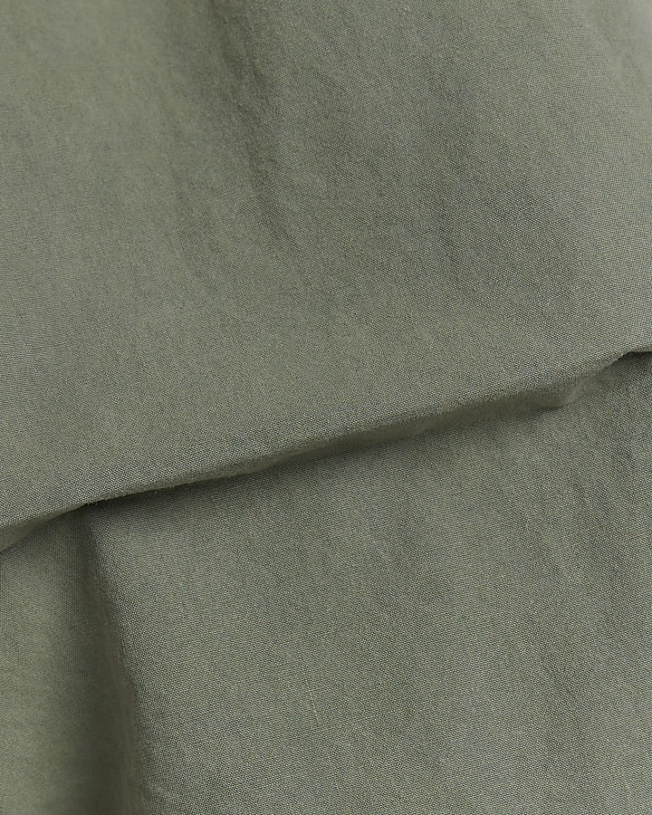 Khaki low rise parachute trousers