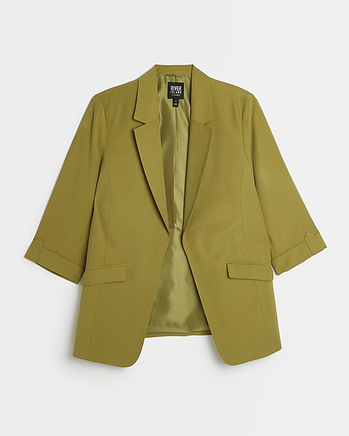 Plus khaki casual blazer