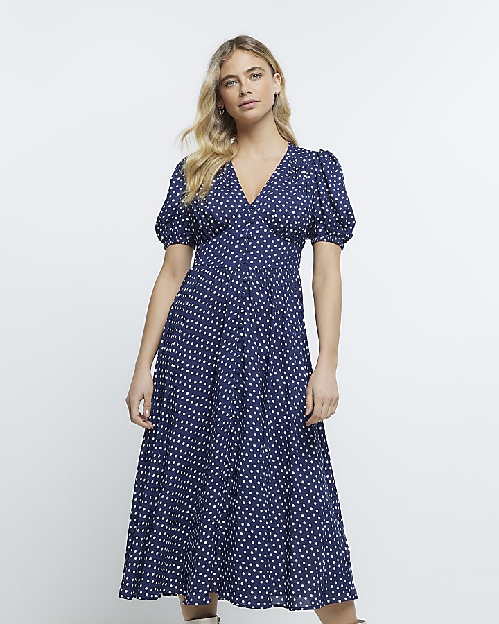 Button tea dress best sale