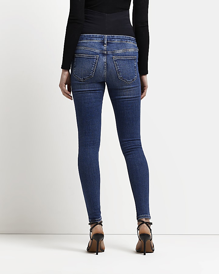 Dark blue molly maternity skinny jeans