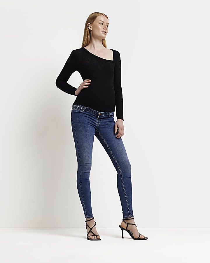 Dark blue molly maternity skinny jeans