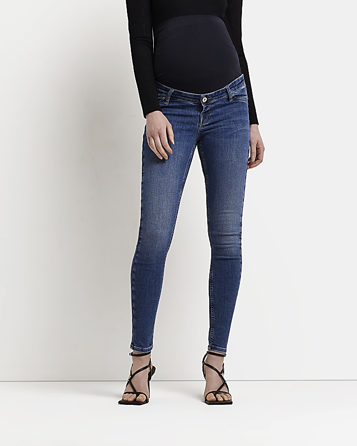 Dark blue molly maternity skinny jeans