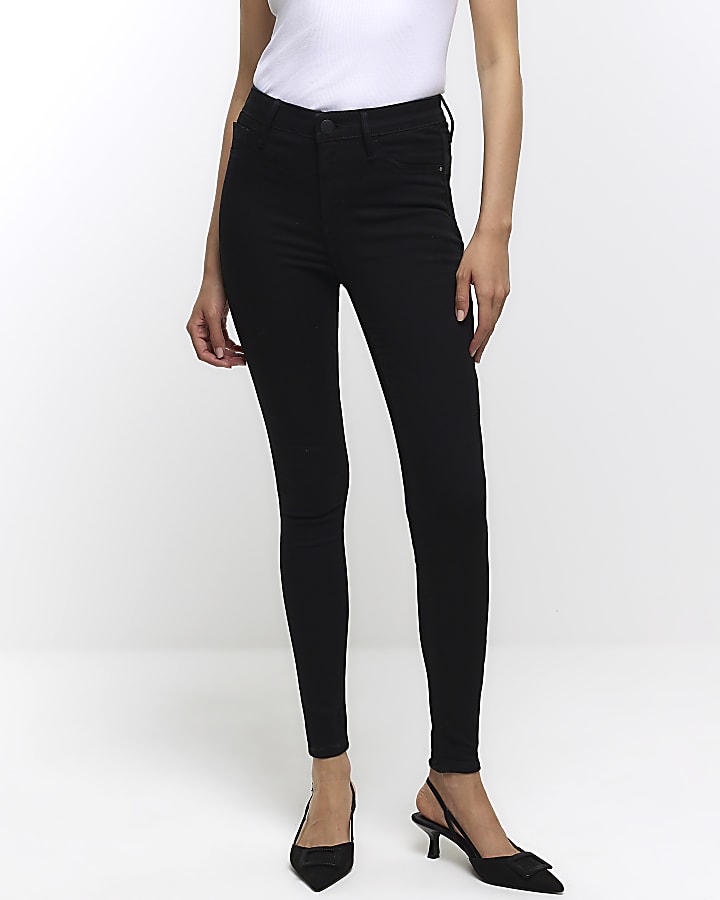 Black Molly mid rise bum sculpt skinny jeans