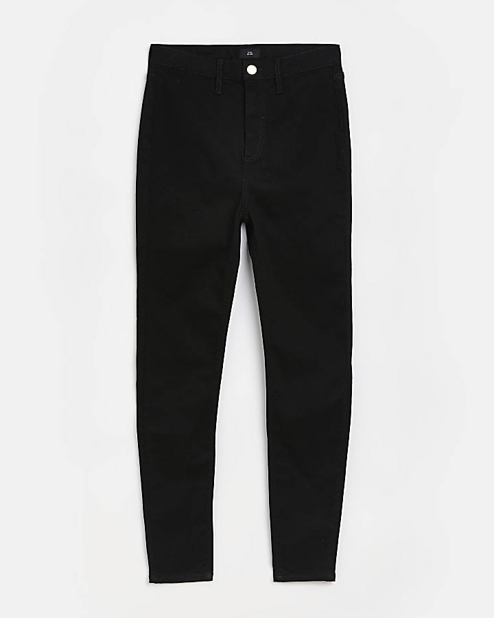 Black high waisted super skinny jeans