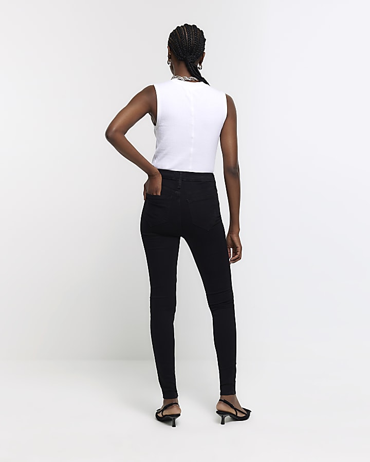 Black high waisted skinny jeans