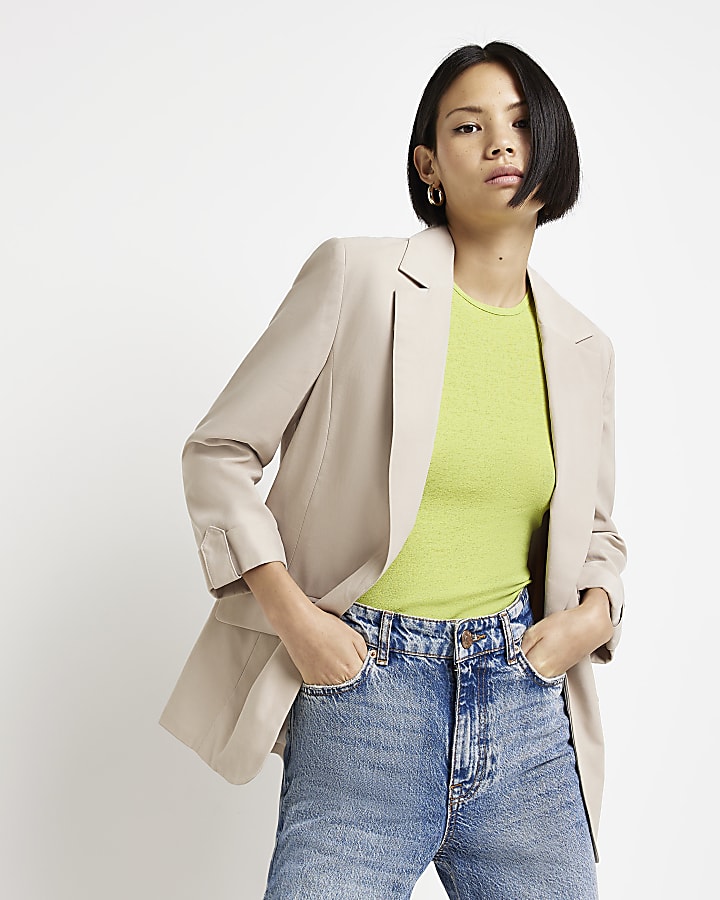 Stone casual blazer