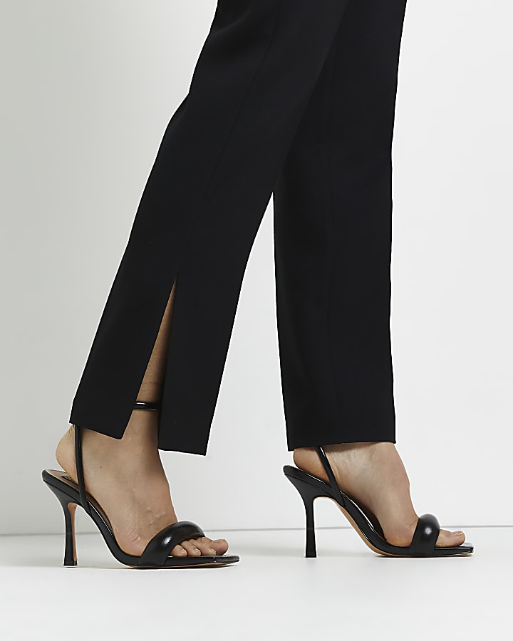 Petite Black Split Side Trousers