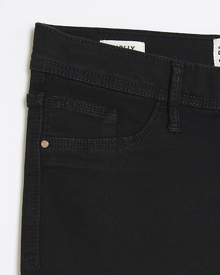 Petite Black Molly Mid Rise Black Jeans