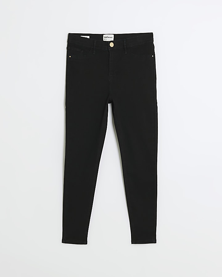 Petite Black Molly Mid Rise Black Jeans