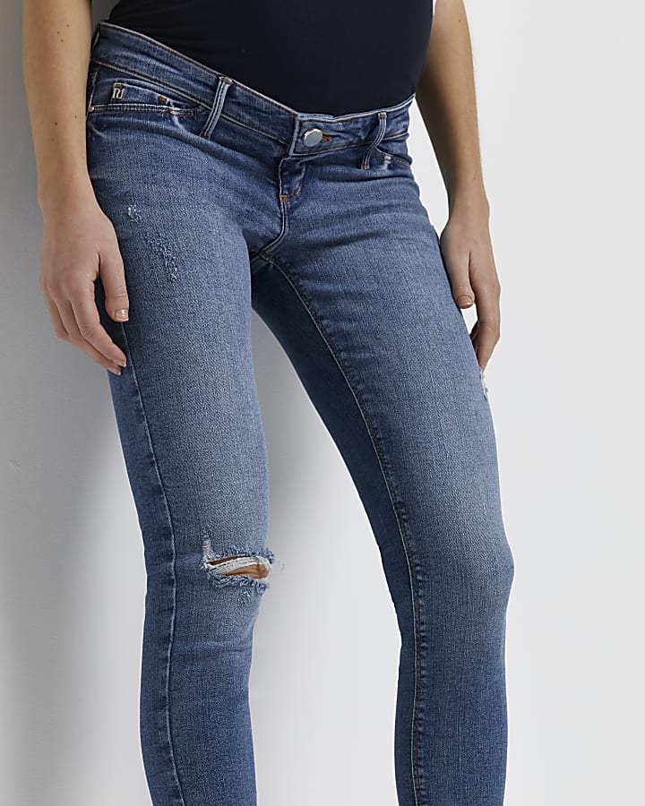 Blue Molly mid rise maternity skinny jeans