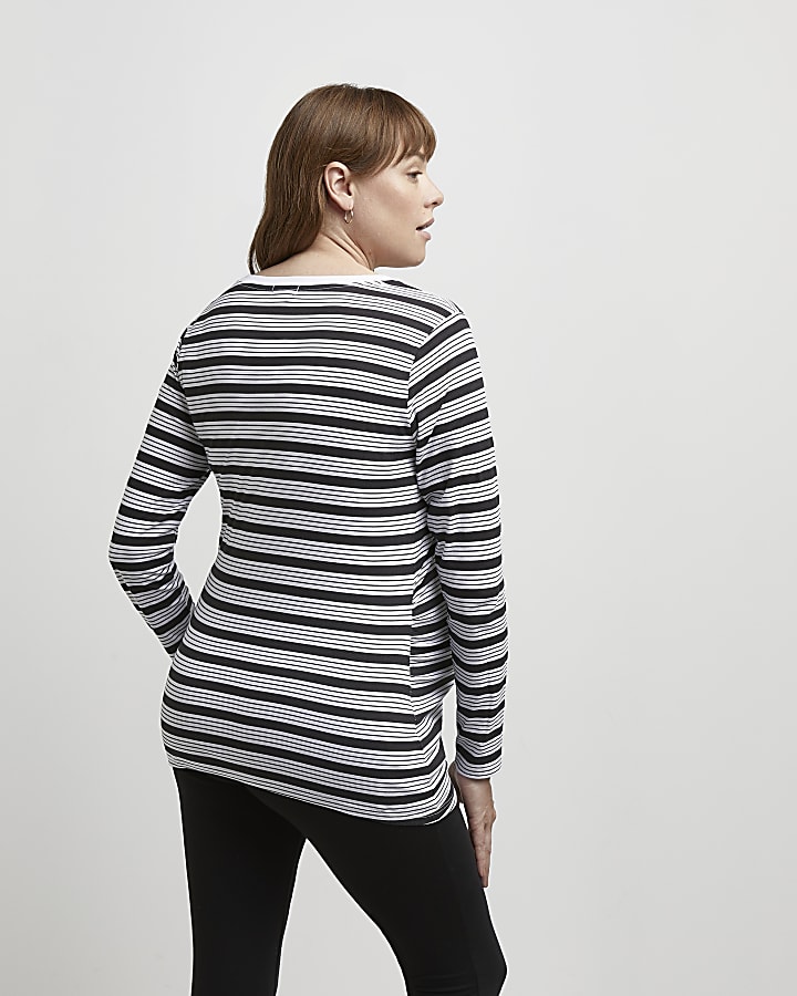 White maternity long sleeve t-shirt multipack