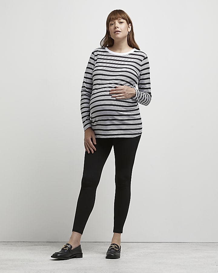 White maternity long sleeve t-shirt multipack