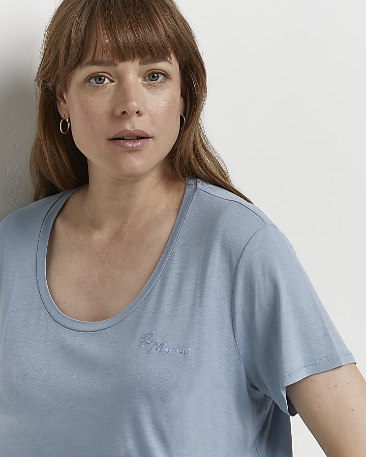 Blue nursing maternity t-shirt multipack