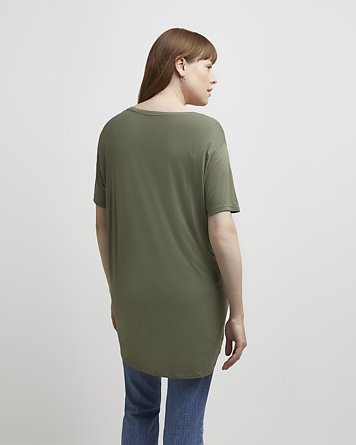 Khaki nursing maternity t-shirt multipack