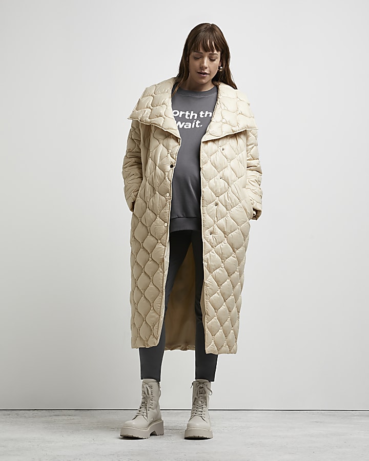 Grey oversized maternity sweatshirt
