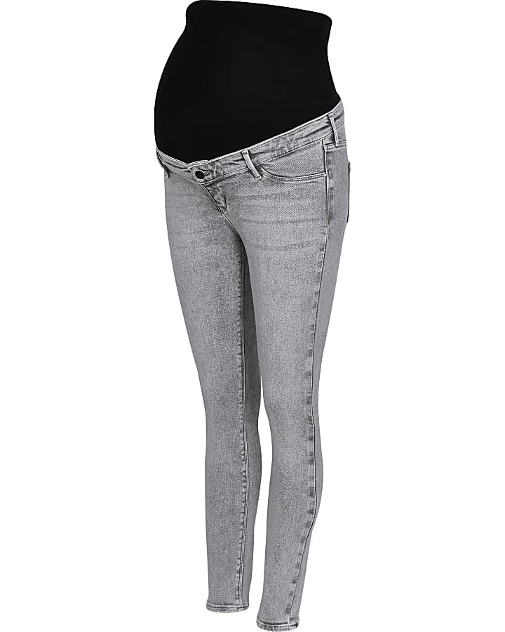 Grey Molly maternity skinny jeans