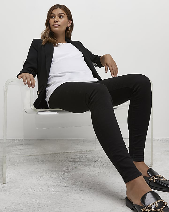 Black Molly high rise maternity skinny jeans