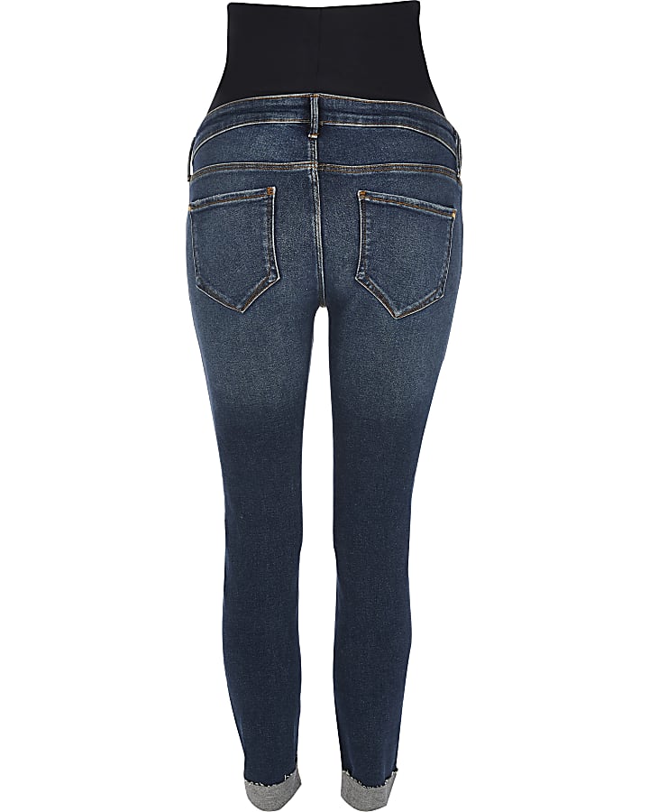 Blue Molly ripped maternity skinny jeans