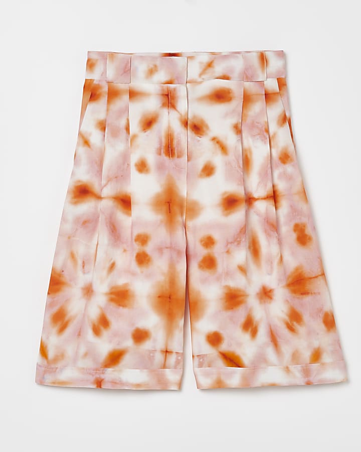 Pink RI Studio tie dye bermuda shorts