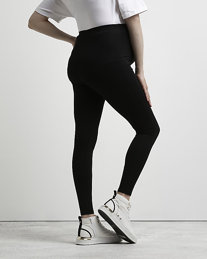 Black high waisted maternity leggings