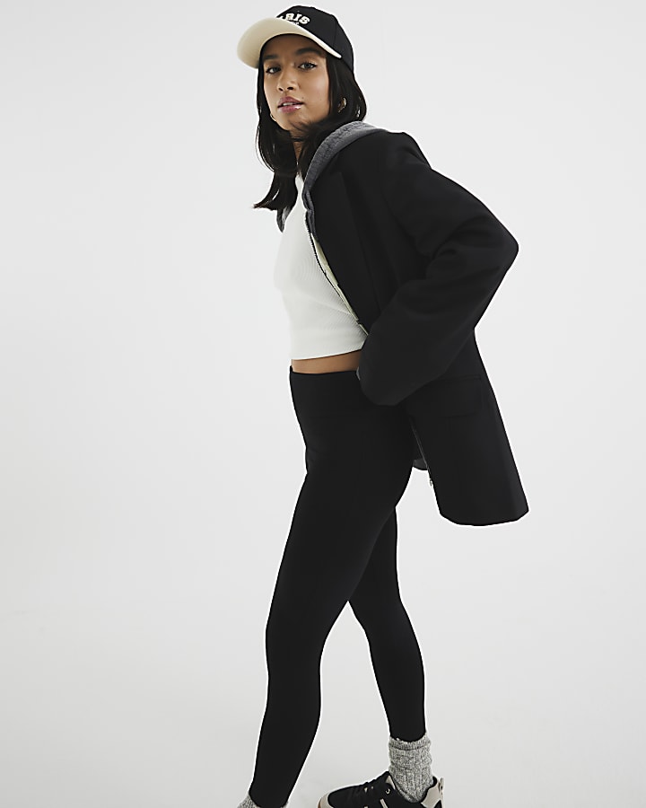 Petite black high waisted leggings