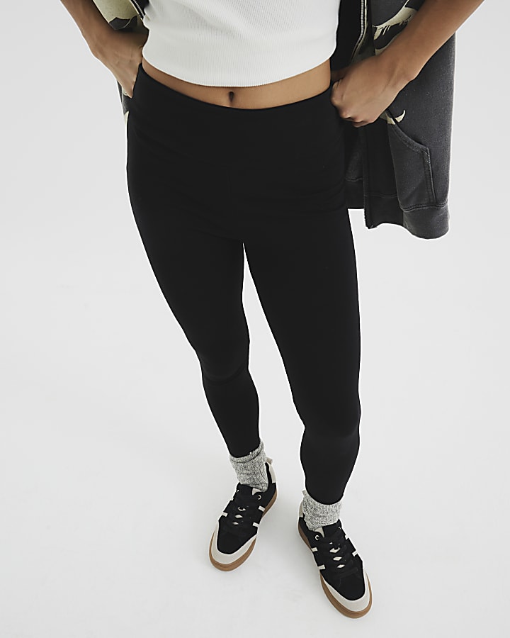 Petite black high waisted leggings