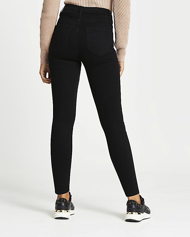 Black high waisted skinny jeans