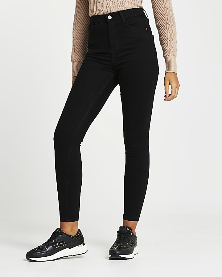 Black high waisted skinny jeans