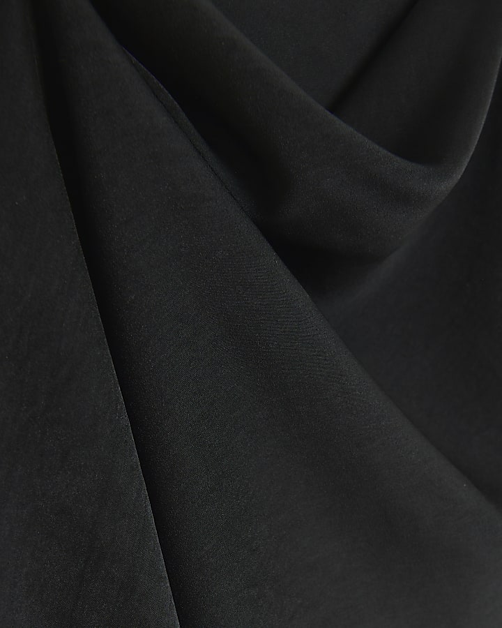 Black long sleeve cold shoulder top