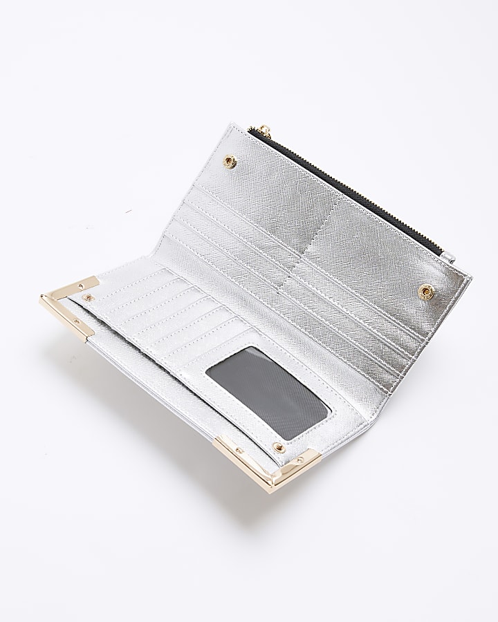 Silver diamante purse