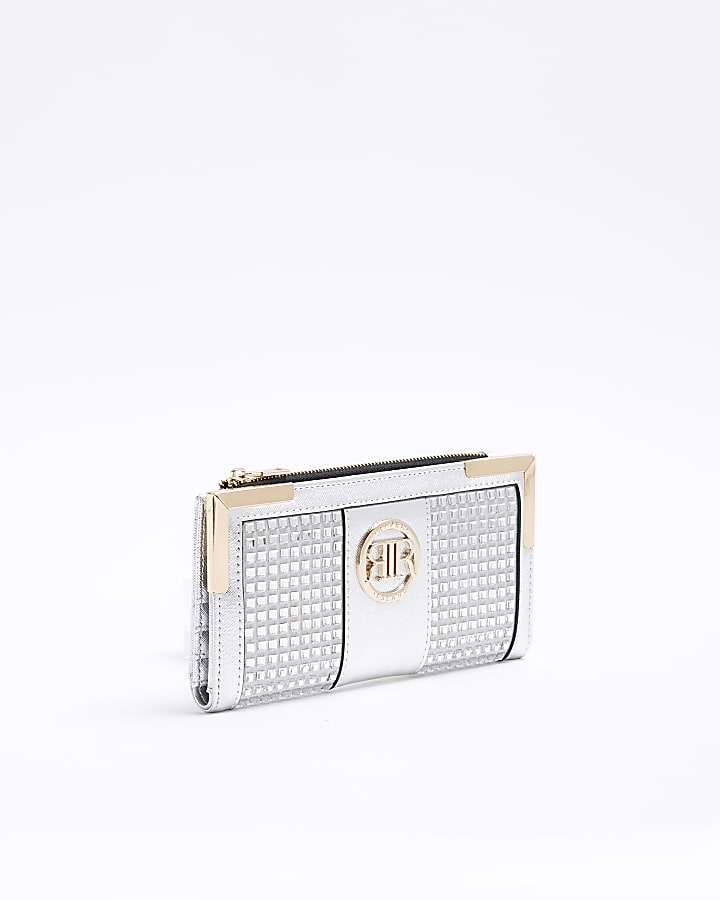 Silver diamante purse