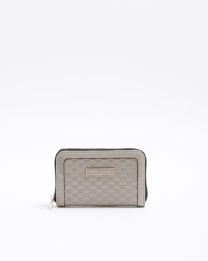 River island grey purse online