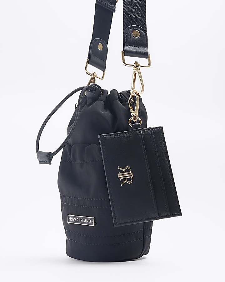 Black bottle holder bag