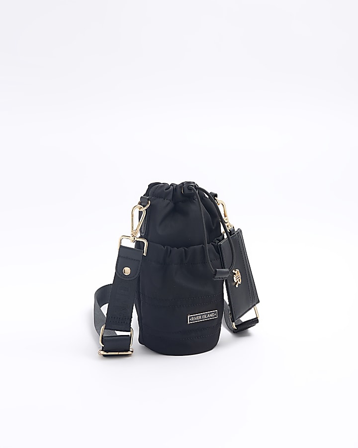 Black bottle holder bag