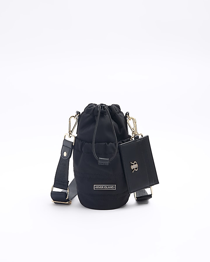 Black bottle holder bag