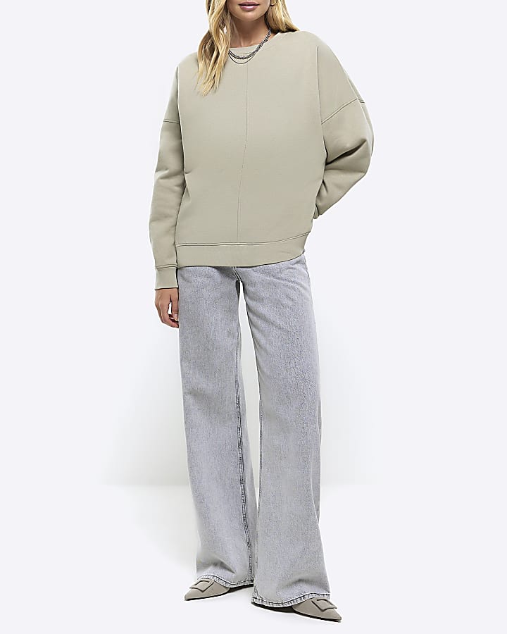 Khaki oversized sweatshirt
