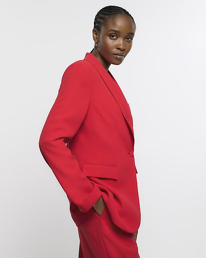 Red smart blazer