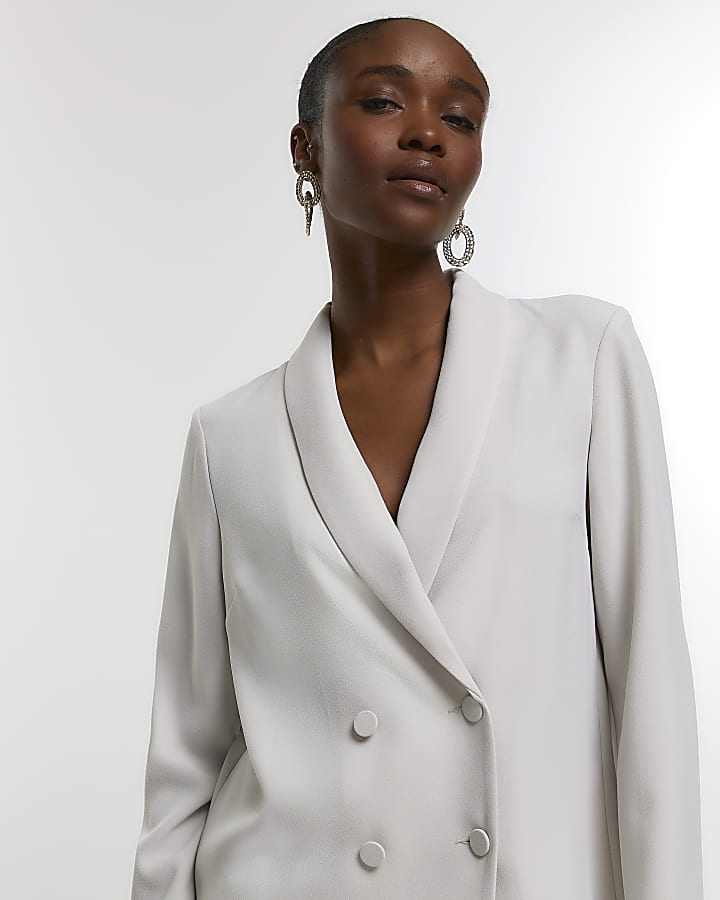 Grey button up blazer