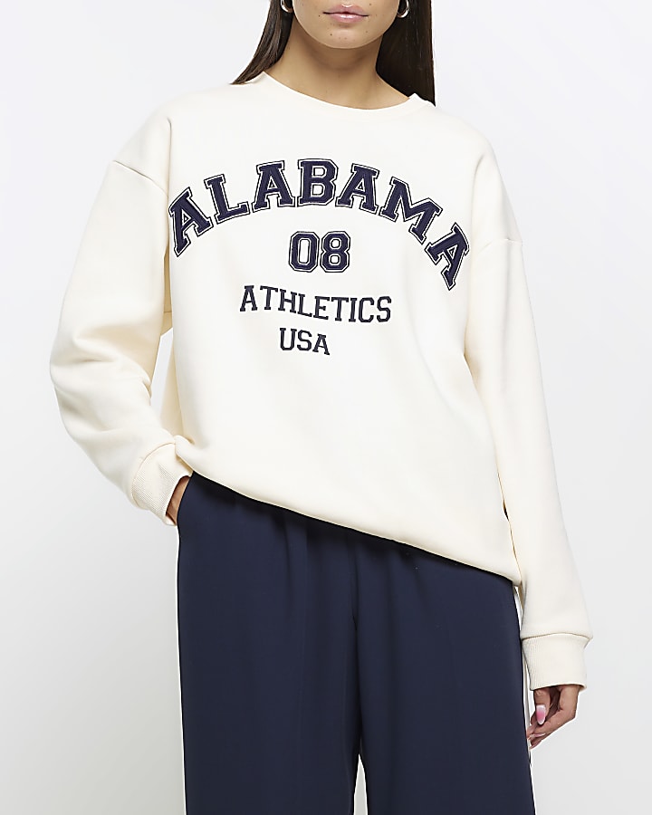 Beige graphic sweatshirt River Island