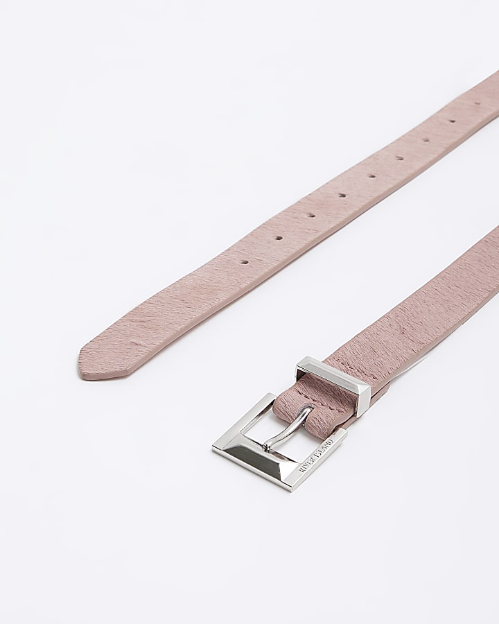 Pink smart buckle pony belt