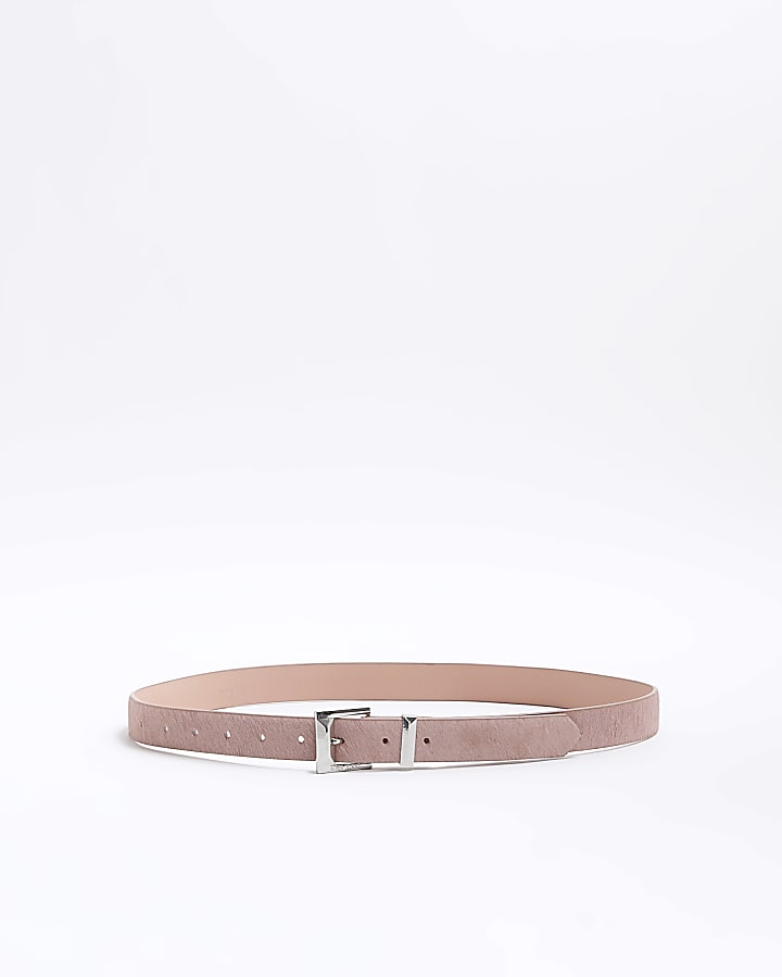 Pink smart buckle pony belt