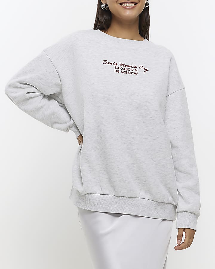Grey Los Angeles graphic sweatshirt River Island