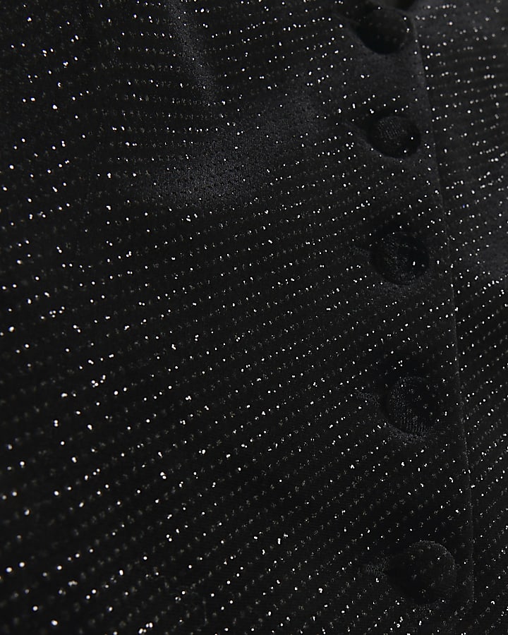 Black velvet sparkle waistcoat