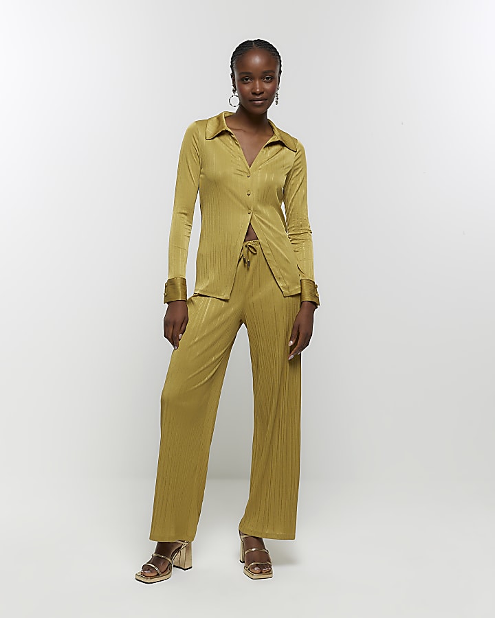 River island yellow trousers shop