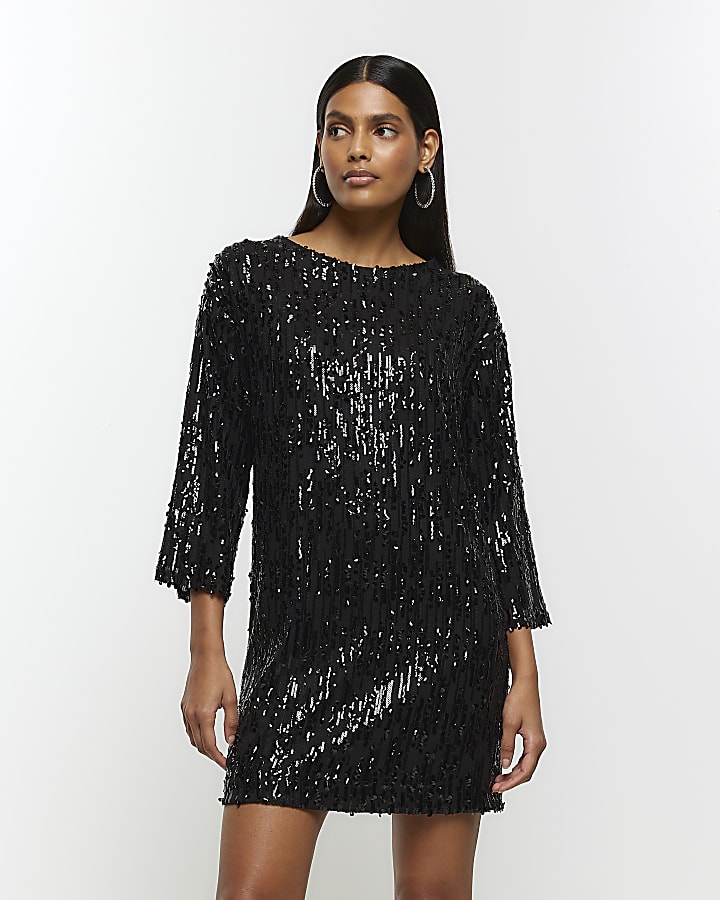 Black sparkly shops shift dress