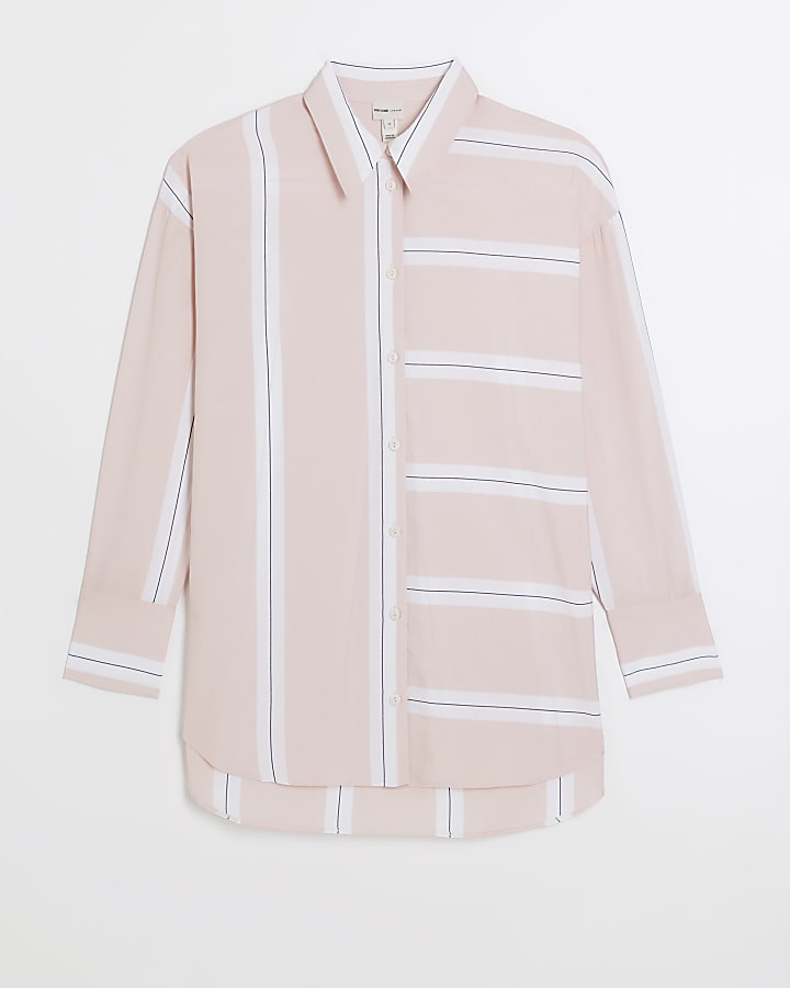 Pink stripe long sleeve shirt