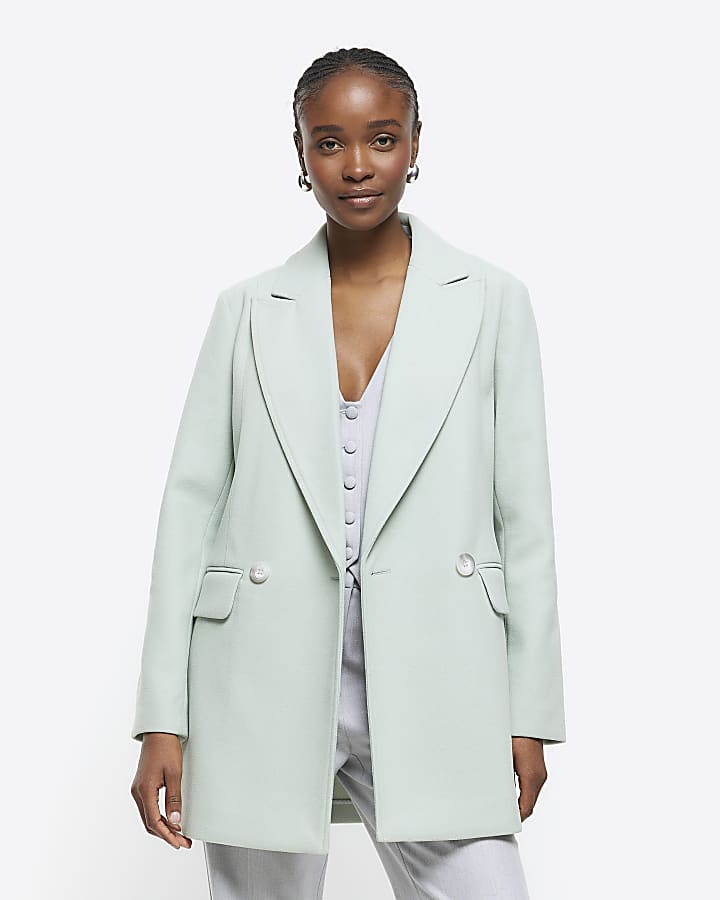 Mint green womens blazer best sale